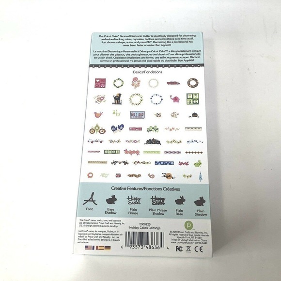 NEW Cricut Holiday Cakes Cartridge For Cricut Cake Use W Gum Paste Fondant Sheet - Picture 3 of 4